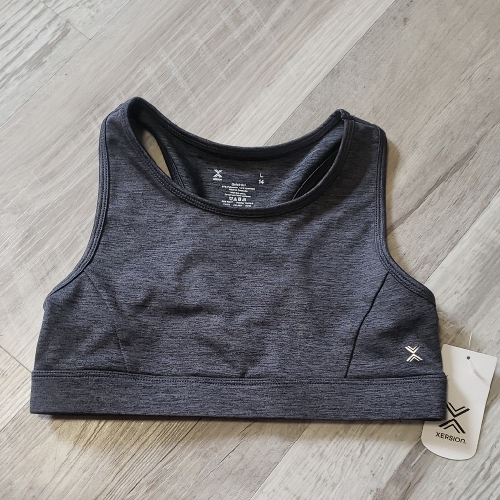 Xersion Black Sports Bra Nwt Large 14